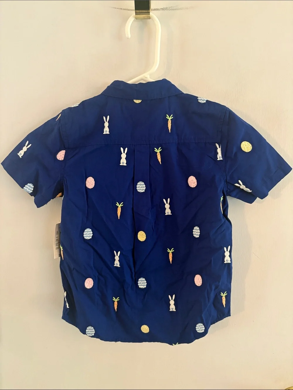 Gymboree blue Easter embroidered short sleeve shirt & matching pants Size 4T
